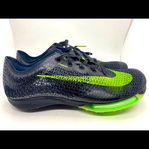 COPY - Nike Air Zoom Victory Track Shoes w/Spikes CD4385-001 Black/Lime Blast S…